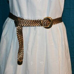 Vintage Gold Braided Belt